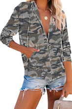 Load image into Gallery viewer, Camo Zip Up Hoodie
