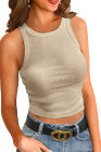 Cropped Ribbed Tank Top