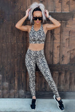 Load image into Gallery viewer, 2 Piece Leopard Sports Bra &amp; Leggings Workout Set
