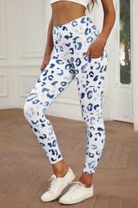 White Leopard High Waisted Leggings