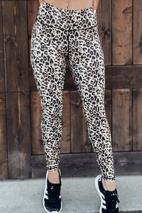 2 Piece Leopard Sports Bra & Leggings Workout Set