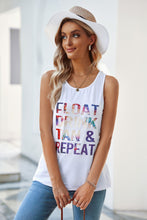 Load image into Gallery viewer, Float Drink Tan &amp; Repeat Graphic Tank
