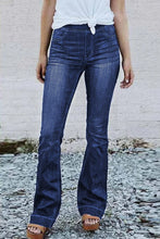 Load image into Gallery viewer, High Rise Elastic Waist Flare Jeans
