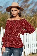 Load image into Gallery viewer, Red Polka Dot Off Shoulder Top
