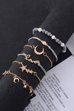 Load image into Gallery viewer, 6 Piece Stars &amp; Moon Bracelet Set
