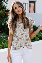 Load image into Gallery viewer, Floral Ruffled Cap Sleeve
