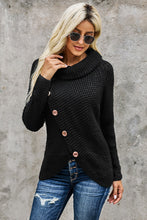 Load image into Gallery viewer, Button Wrap Turtleneck Sweater
