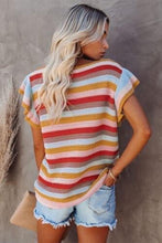 Load image into Gallery viewer, Striped Ruffle Sleeve Top
