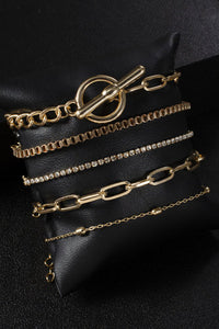 5 Piece Gold Bracelet Set