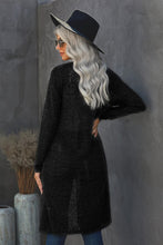 Load image into Gallery viewer, Black Slouchy Pocketed Long Cardigan
